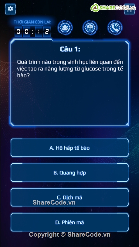 Game,Ai là triệu phú,C#,Unity C#,Đồ án,Bài